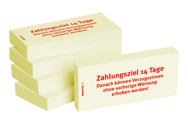 BIZSTIX® Business Haftnotizen "Zahlungsziel 14 Tage"