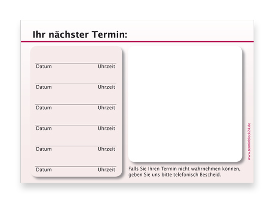 Terminzettel Classic #4 rot