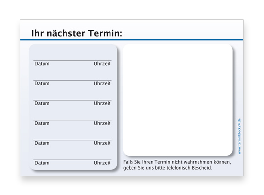 Terminzettel Classic #4 blau