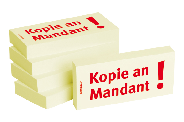 BIZSTIX® Business Haftnotizen "Kopie an Mandant"