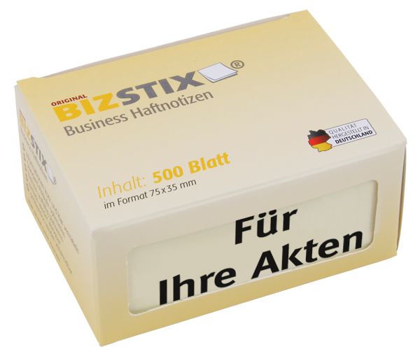 BIZSTIX® Business Haftnotizen "Für Ihre Akten"