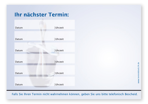 Terminzettel "teeth" - 6 Termine