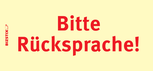 BIZSTIX® Business Haftnotizen "Bitte Rücksprache!"