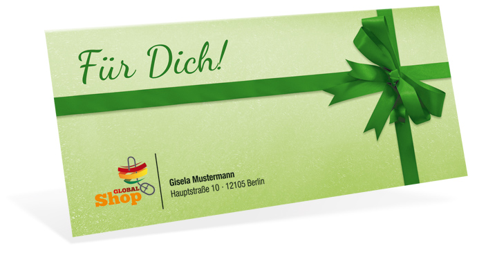 Gutscheinkarte Classic "green surprise" individuell