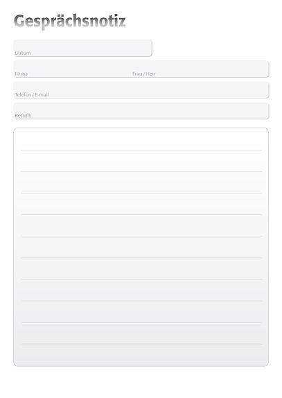 Gesprächsnotizblock A6 liniert mit Fläche individuell