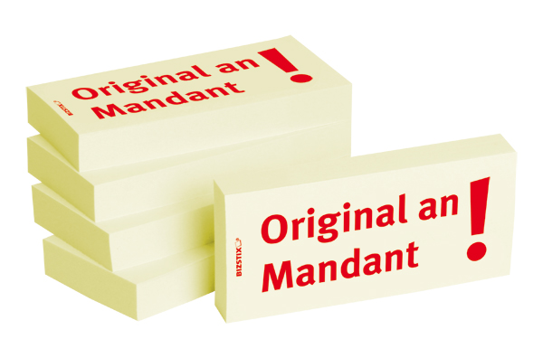 BIZSTIX® Business Haftnotizen "Original an Mandant"