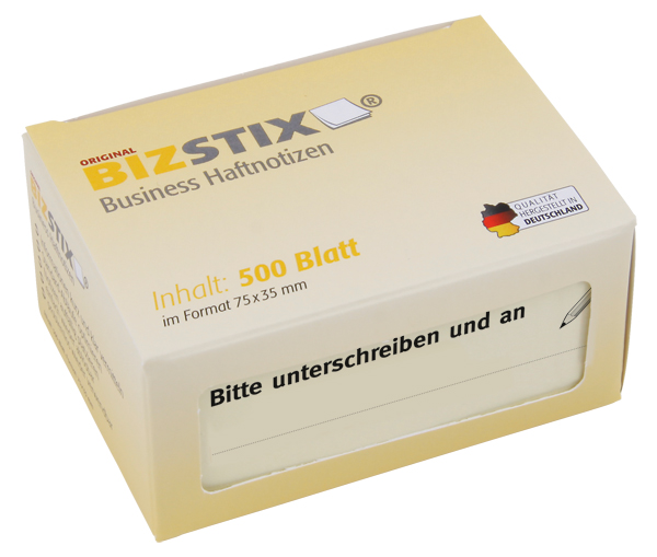 BIZSTIX® Business Haftnotizen "Bitte unterschreiben und an ... weiterleiten!"