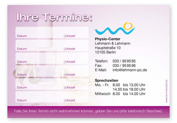 Terminzettel "nail design" - 6 Temine