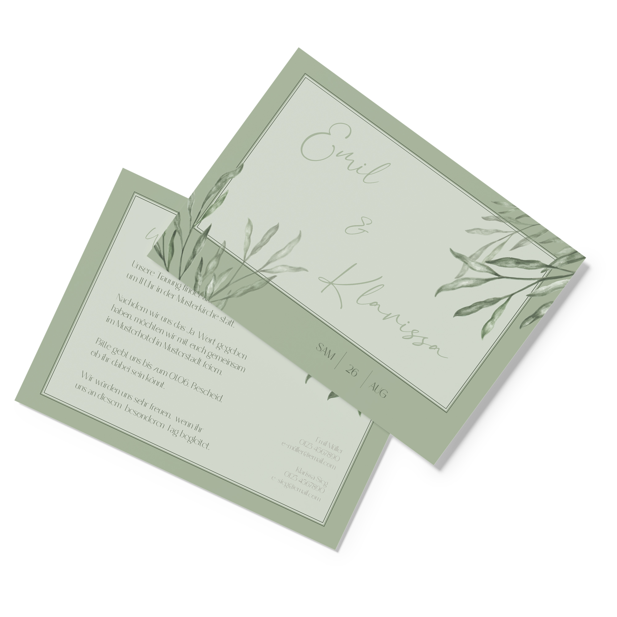 Postkarte DIN A6 im Querformat - Greenery -  "natural frame"