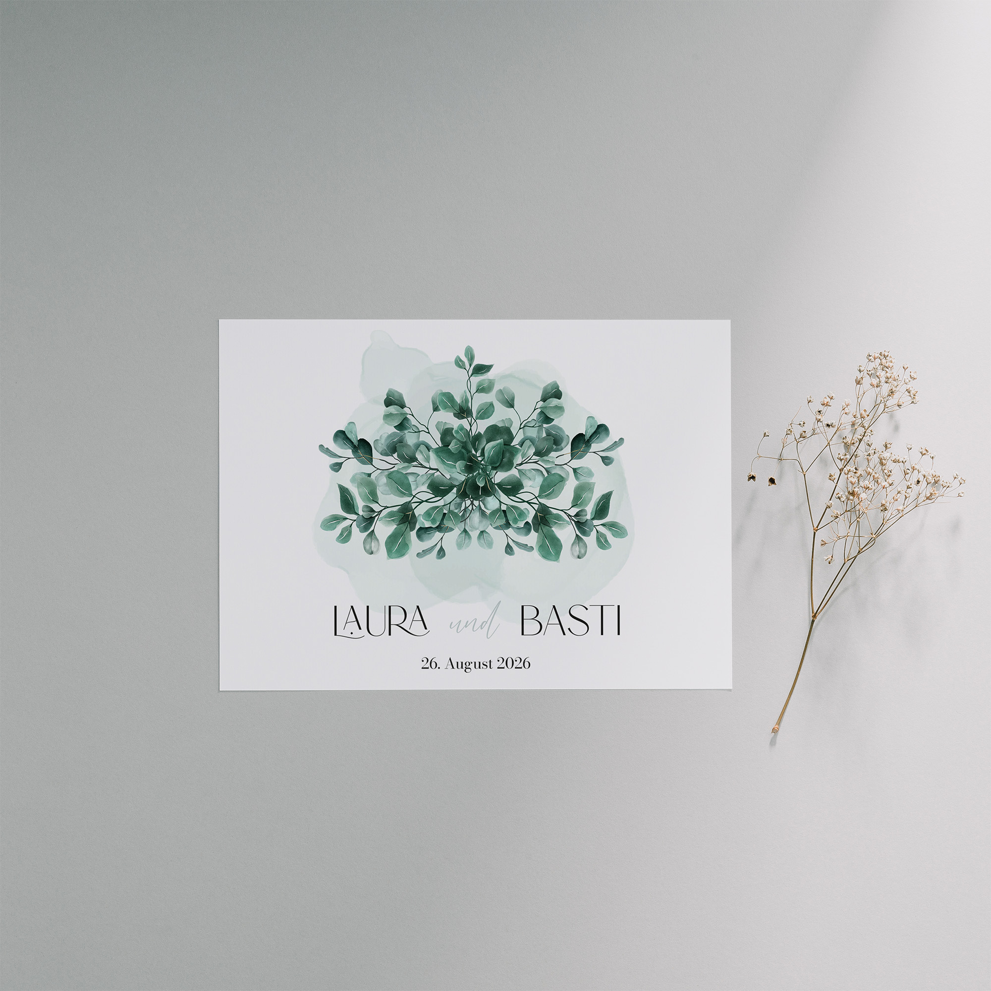 Postkarte DIN A6 im Querformat - Greenery - "eucalyptus crown"
