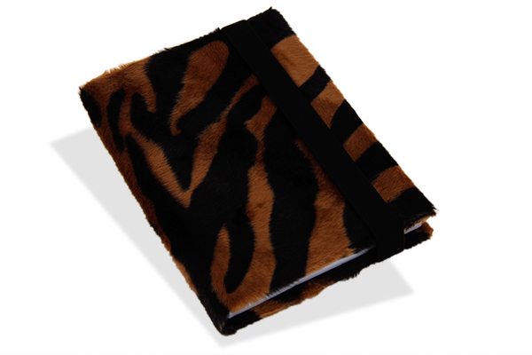 BIZBOOX® Zebra Fellimitat dunkel DIN A6