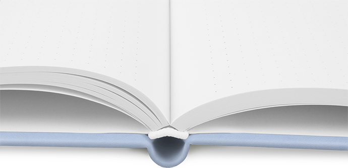 "Light Blue" - Large mit deinem Umschlagdesign