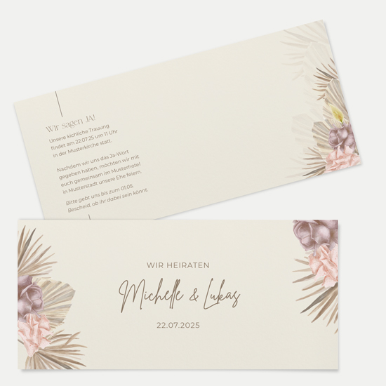 Postkarten DIN lang im Querformat 210 x 98 mm - Boho "Boho Minimal" - PDLQ-24001-B-03