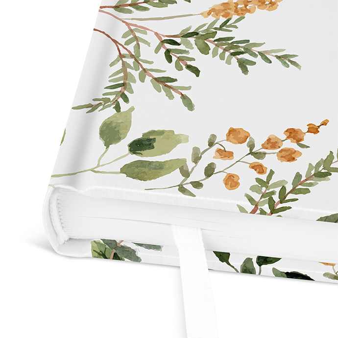Kondolenzbuch - Floral "warm botanicals"