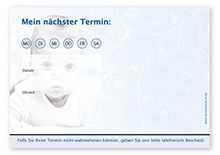 Terminzettel "Baby Smiley" - 1 Termin mit Wochentagen - 1215010119