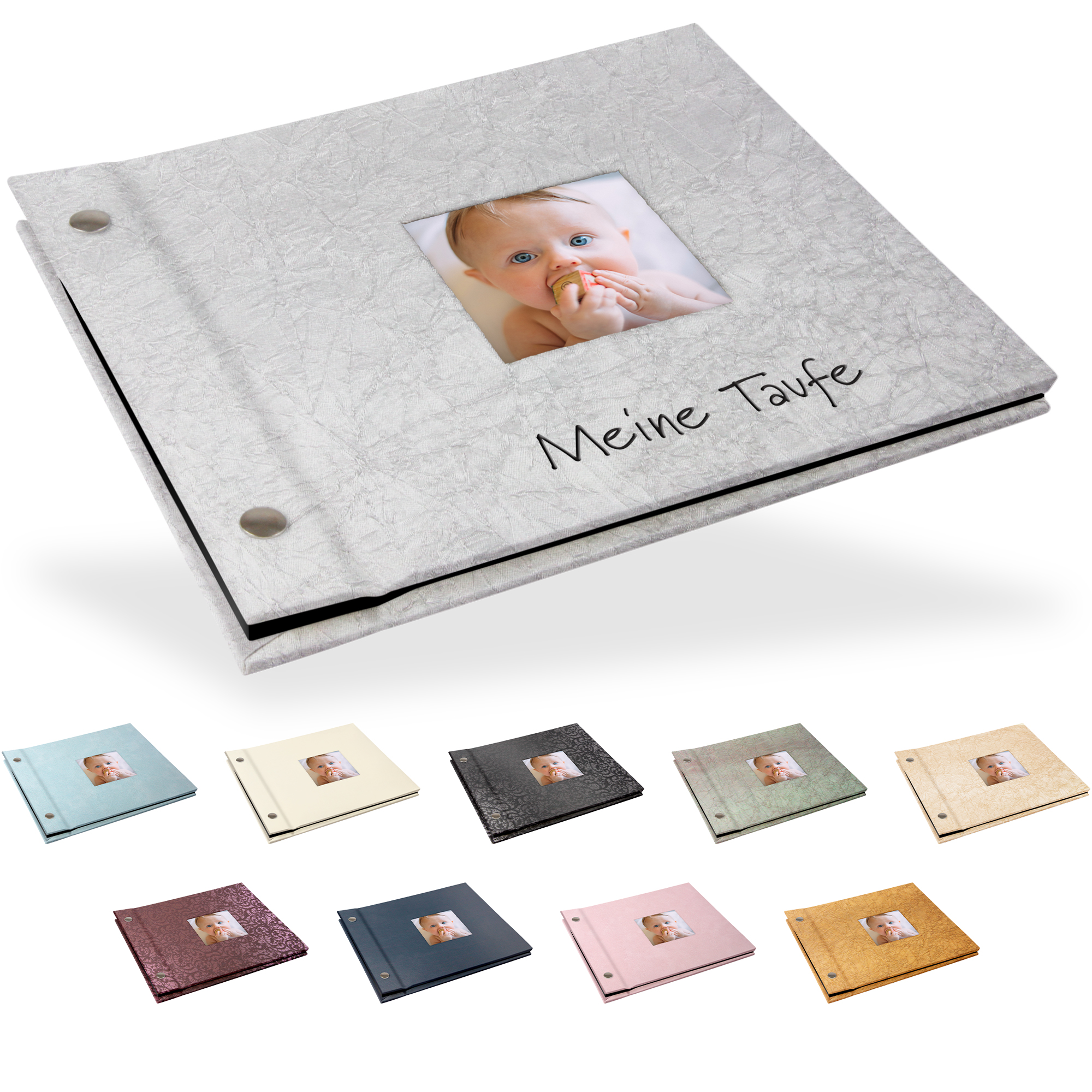 Portraitalbum Trend-Line, Format 19 x 17 cm, mit Bildausschnitt, Schwarz - TLD-LS-1616