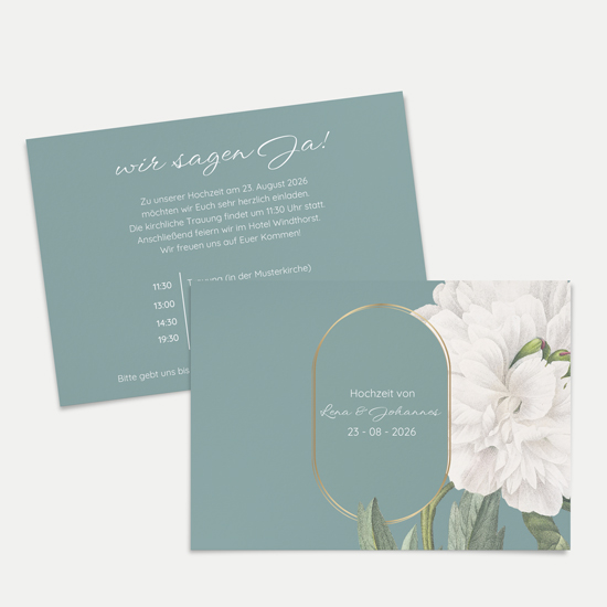 Postkarte DIN A6 im Querformat - Vintage "Floral Epoque" - PKQ-24001-V-06