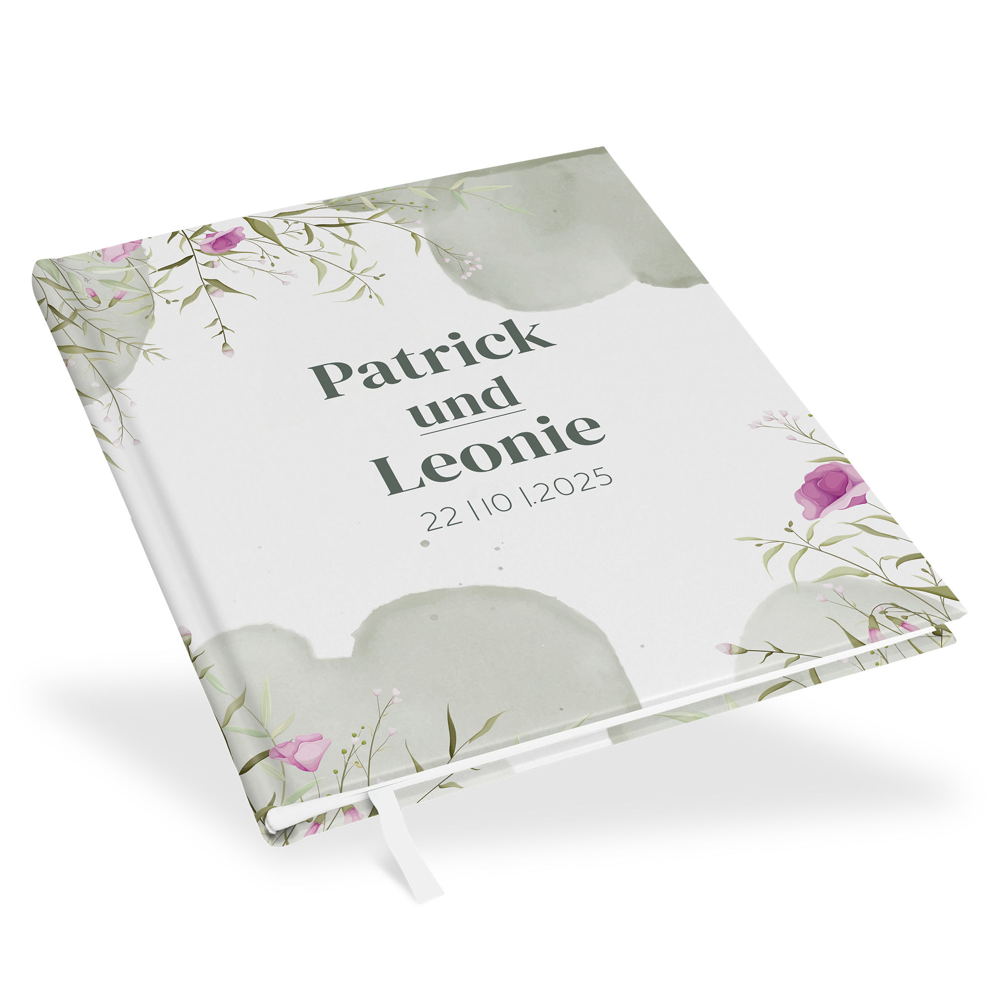 Gästebuch Hochzeit -  Aquarell "Wildflower Garden" - GBH-25001-A-08