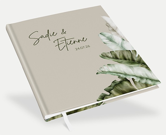 Gästebuch Hochzeit - Greenery "Manila 01" - GBH-25001-G-02