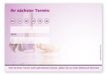 Terminzettel "nail design" - 1 Termin mit Wochentagen - 1215010109