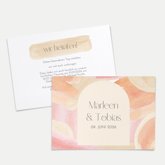 Postkarte DIN A6 im Querformat - Aquarell "dusty Bloom" - PKQ-24001-A-06
