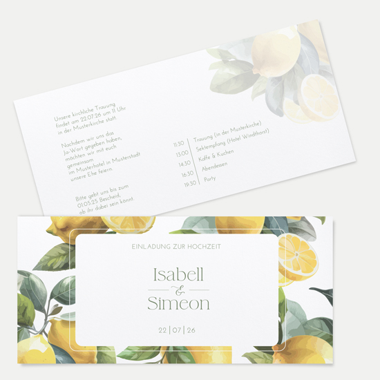Postkarten DIN lang im Querformat 210 x 98 mm - Floral "Tuscan Bloom" - PDLQ-24001-F-12