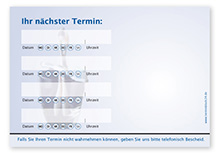 Terminzettel "teeth" - 4 Termine mit Wochentagen - 1215010427