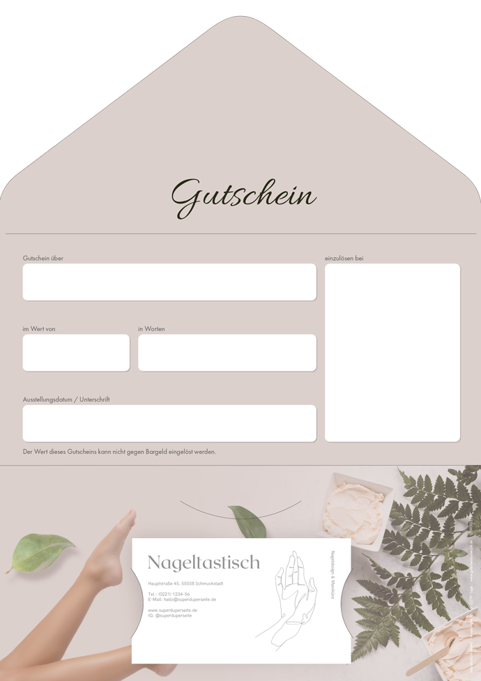 Gutscheinkarte Classic "Verwöhnte Füße"
