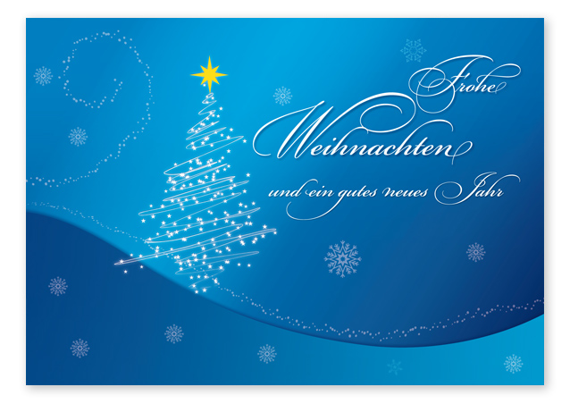 Weihnachts-Postkarte "blue christmas" - 1243010401