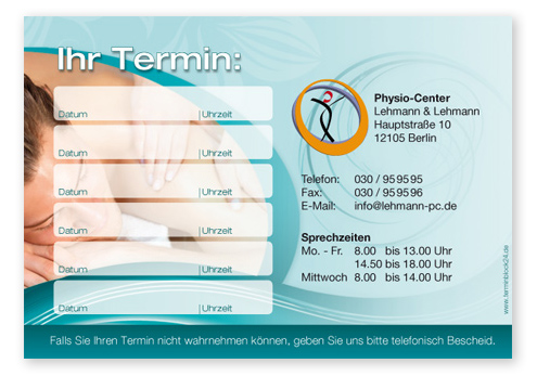 Terminzettel "Wellnesstraum" - 6 Termine - 1214010631