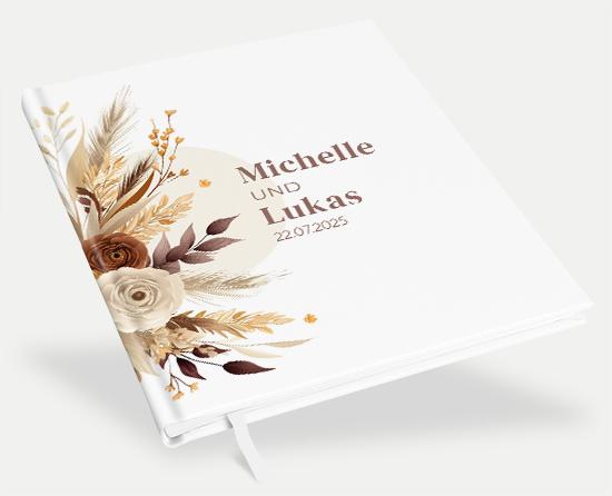 Gästebuch Hochzeit - Boho "Earth Bouquet" - GBH-25001-B-04