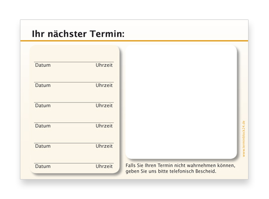 Terminzettel Classic #4 orange - 1203040605