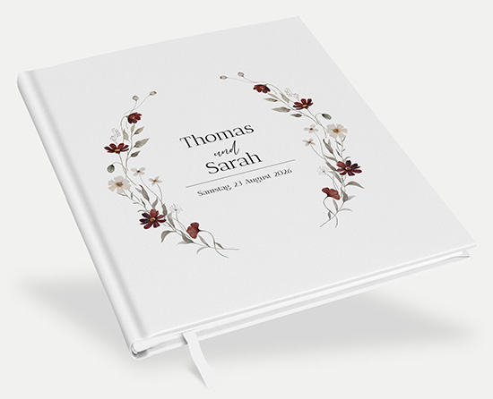 Gästebuch Hochzeit - Vintage "Wildflower Note - GBH-25001-V-08