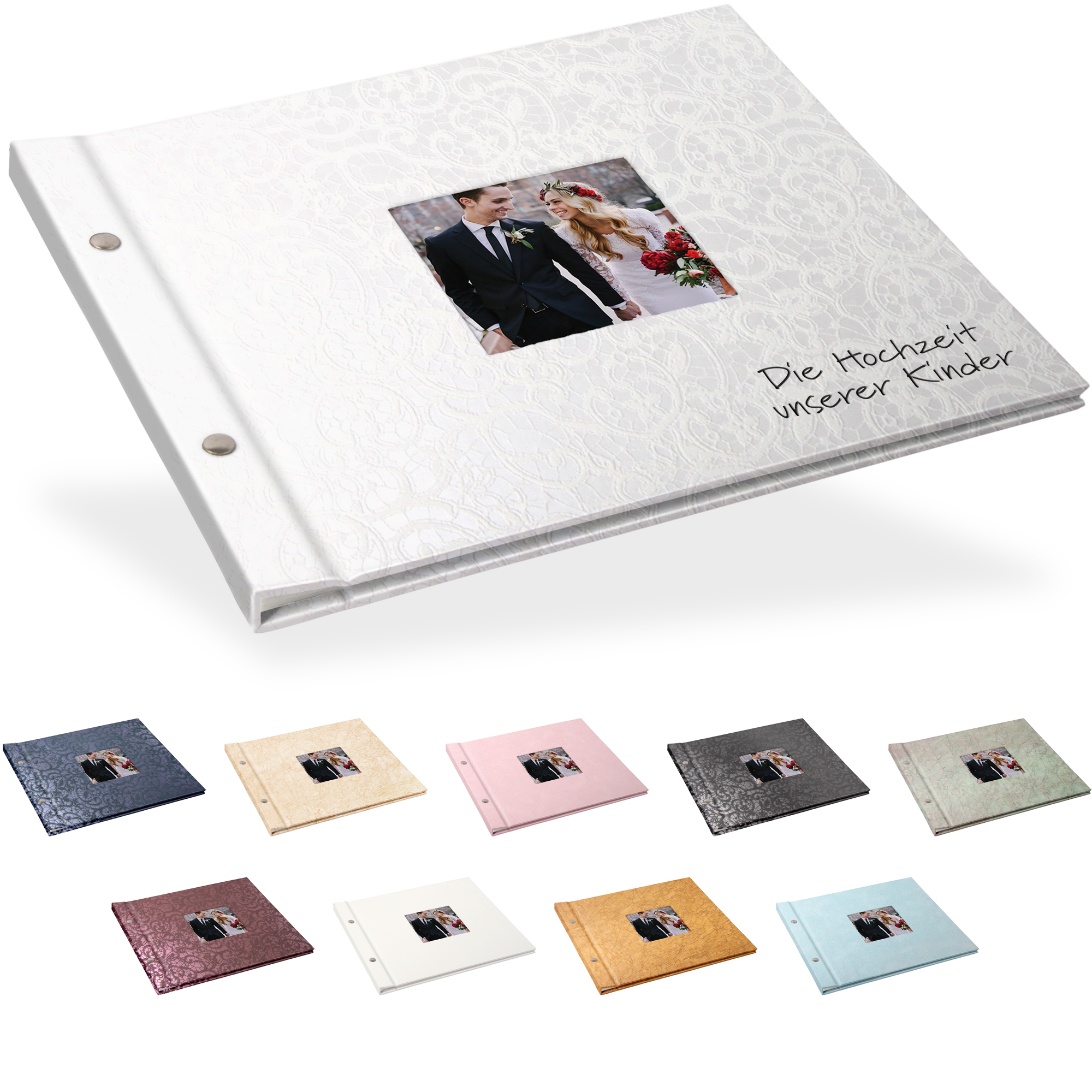 Portraitalbum Comfort-Line 28 x 25 cm, Weiß, mit Bildausschnitt - TAD-LW-2825-PARE