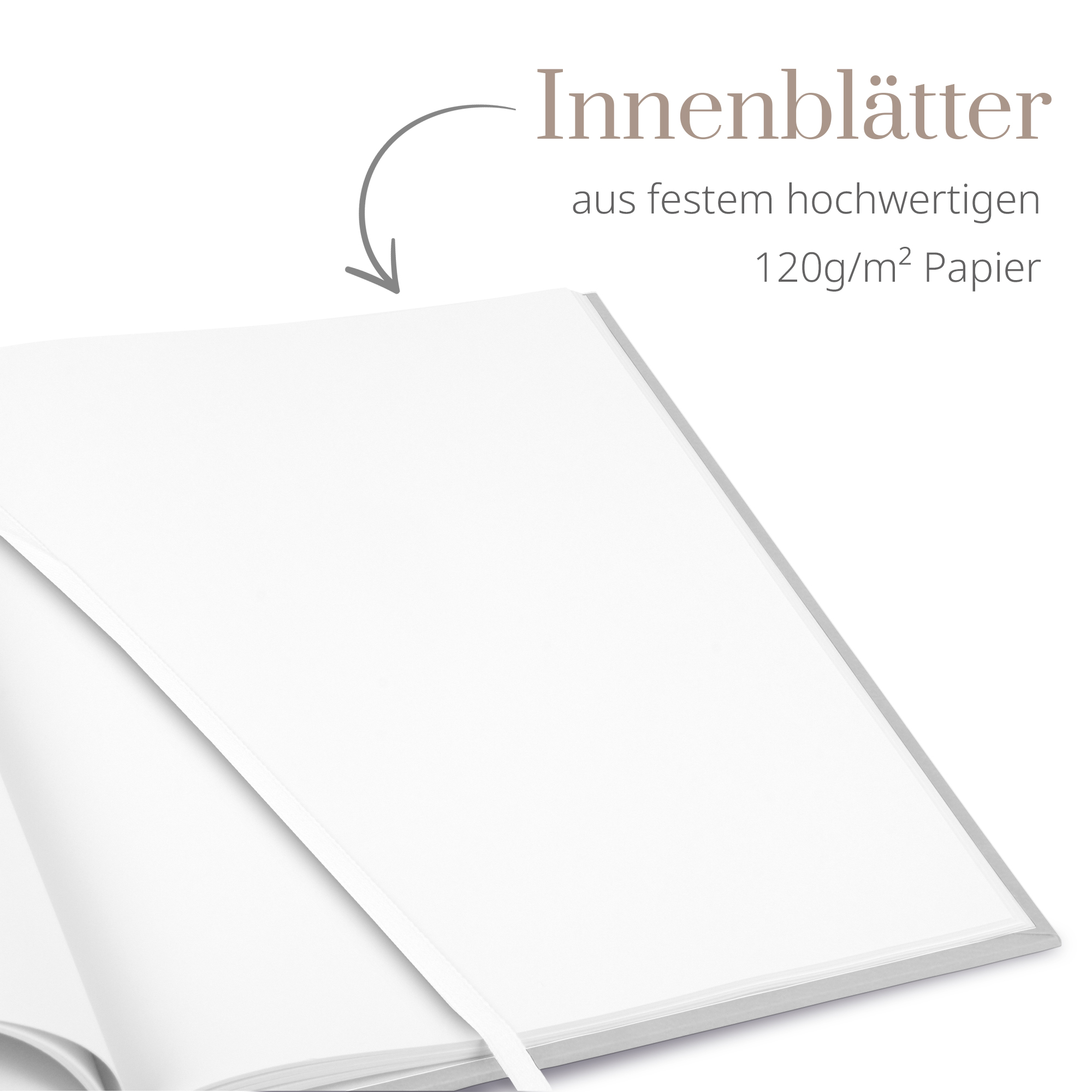 Erinnerungsbuch Hochzeit - Aquarell "faded green"