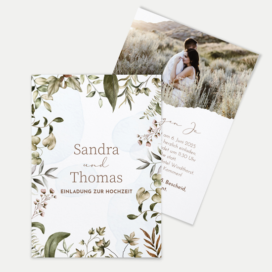 Postkarte DIN A6 im Hochformat - Boho "Nature Hold" - PKH-24001-B-07