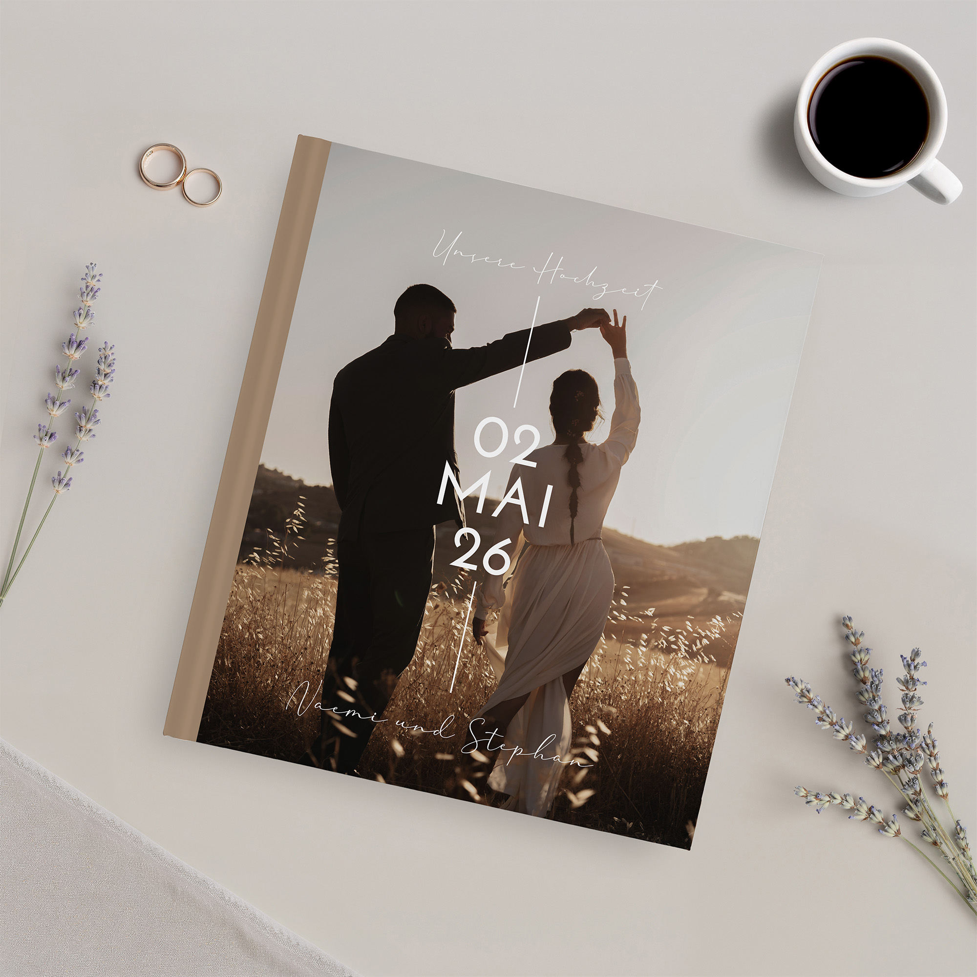 Gästebuch Hochzeit - Minimalistisch "Still Lines"