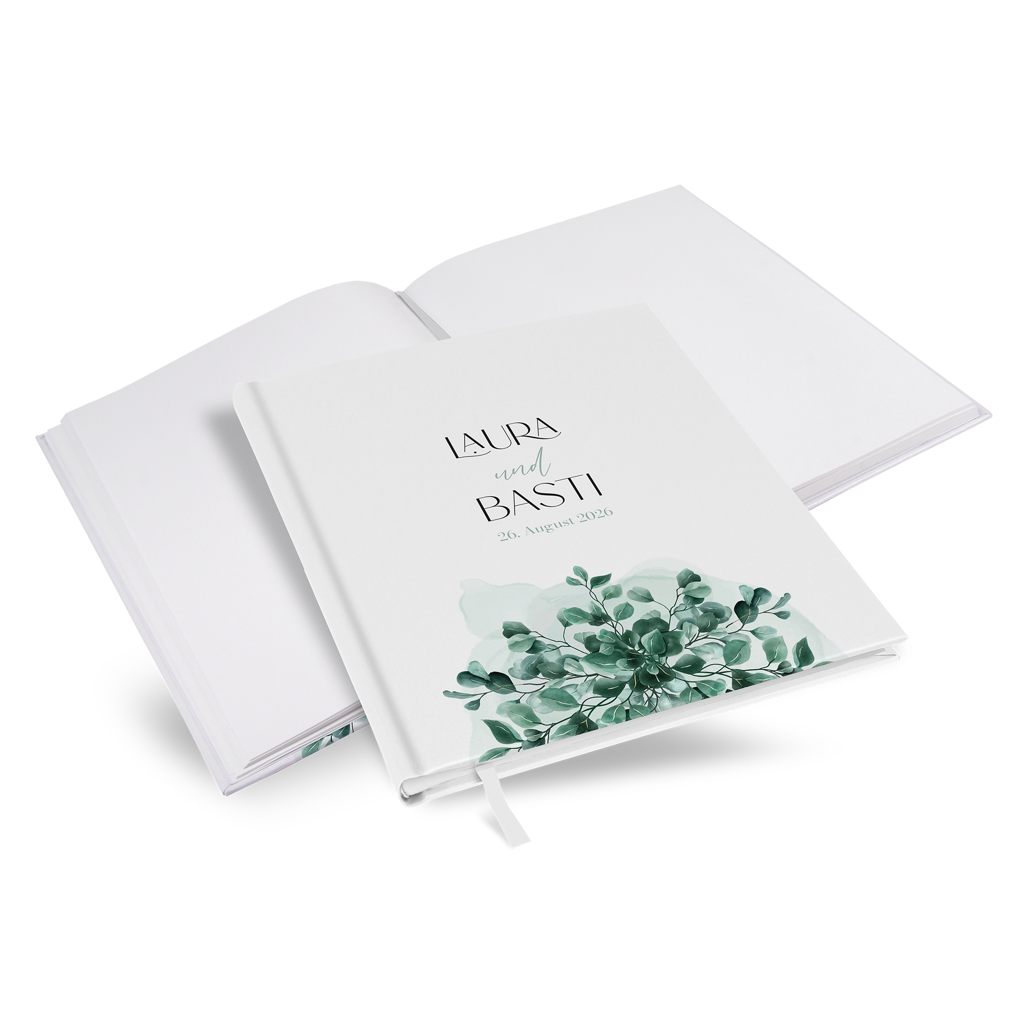 Gästebuch Hochzeit - Greenery "eucalyptus crown" - GBH-25001-G-05