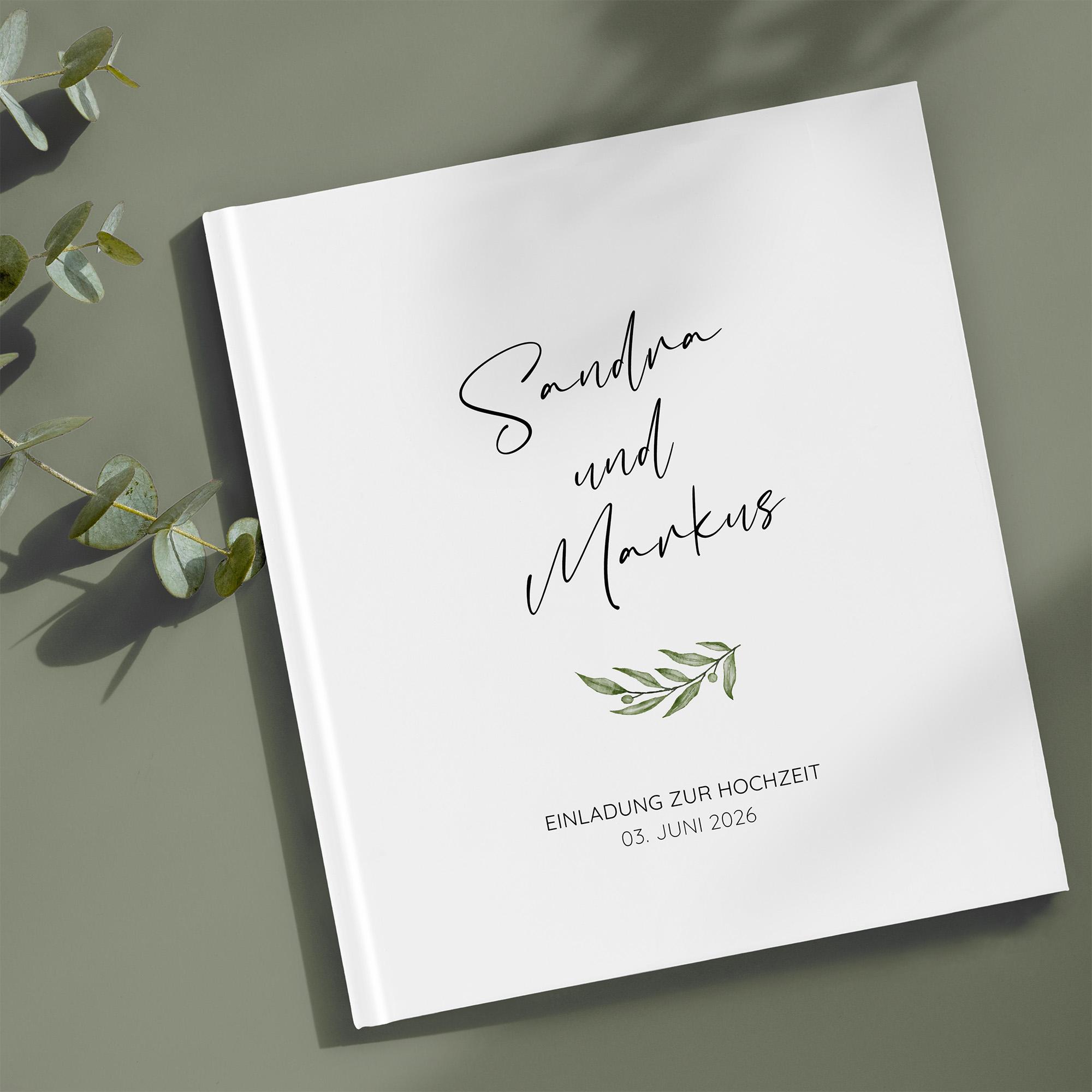 Gästebuch Hochzeit - Minimalistisch "olivetta"