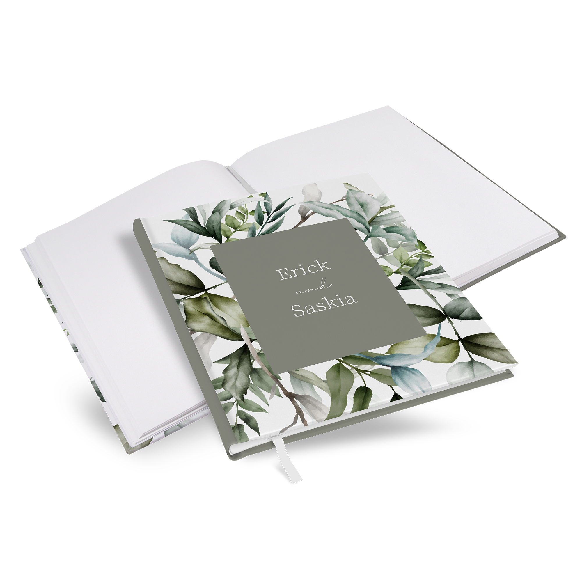 Gästebuch Hochzeit - Greenery "pure greenery" - GBH-25001-G-07