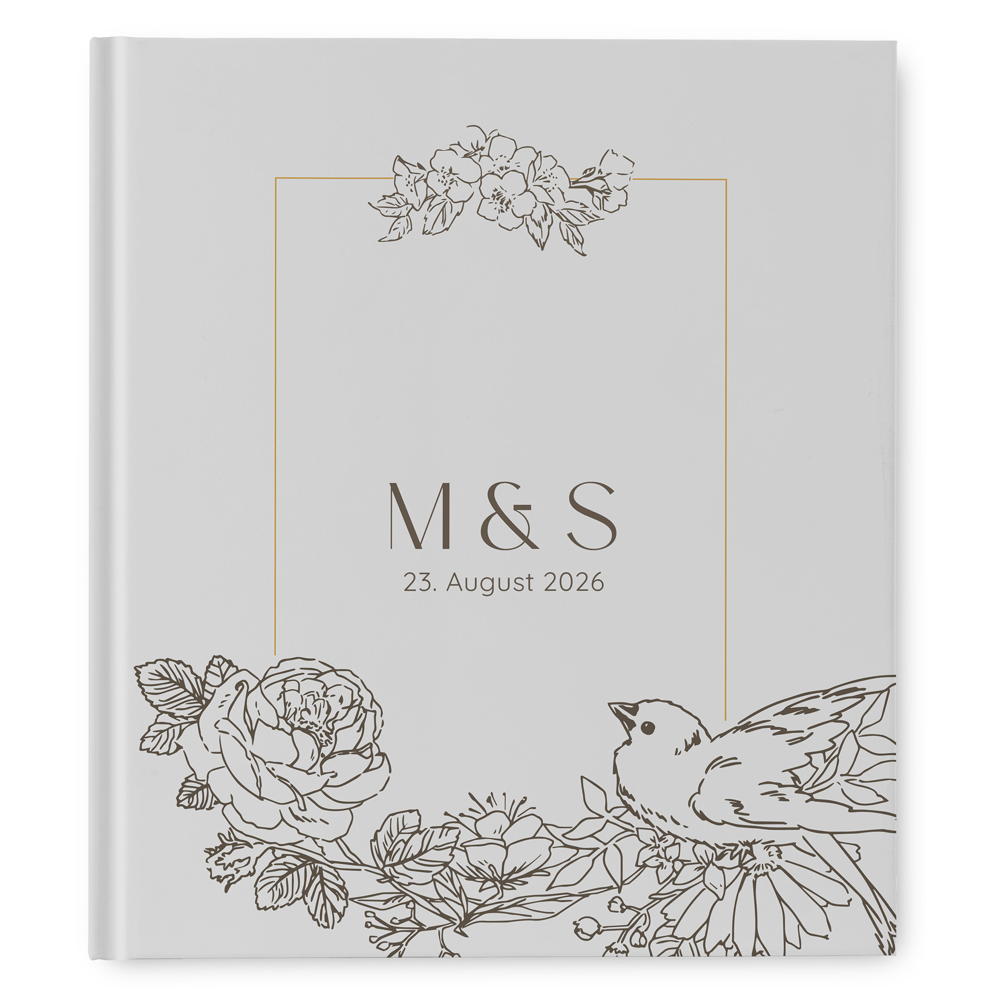 Gästebuch Hochzeit - Vintage "petal bird"