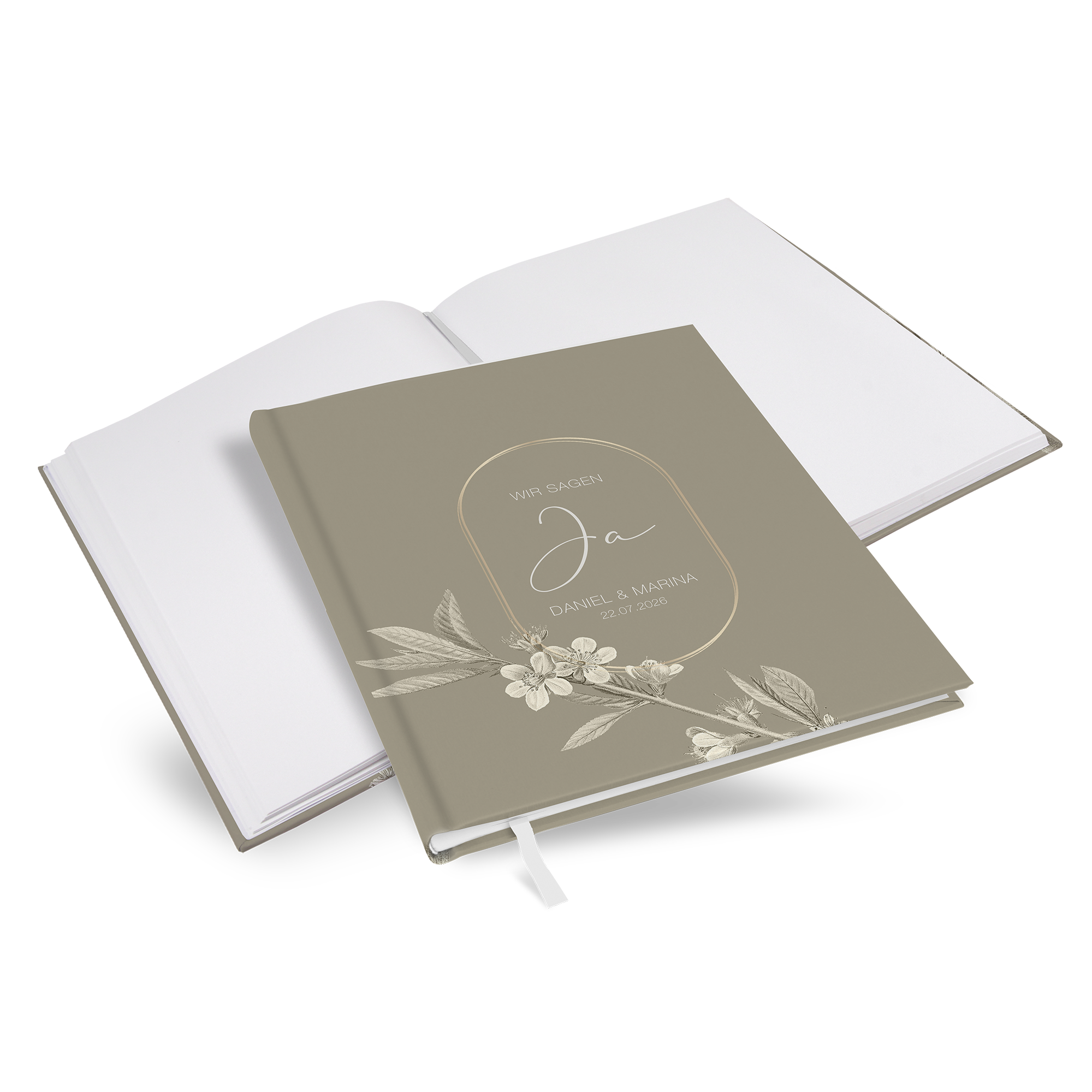 Gästebuch Hochzeit - Floral "Classic Flora" - GBH-25001-F-01