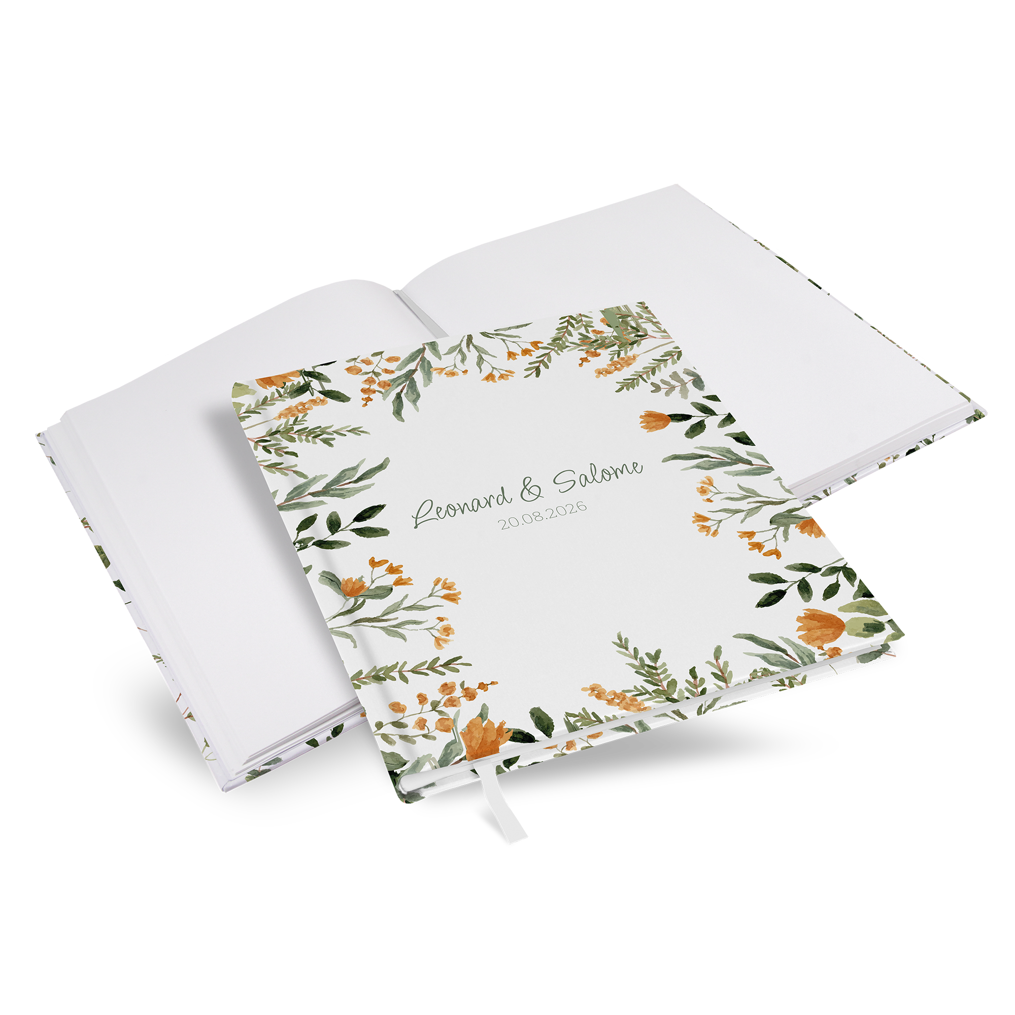 Gästebuch Hochzeit - Floral "warm botanicals"