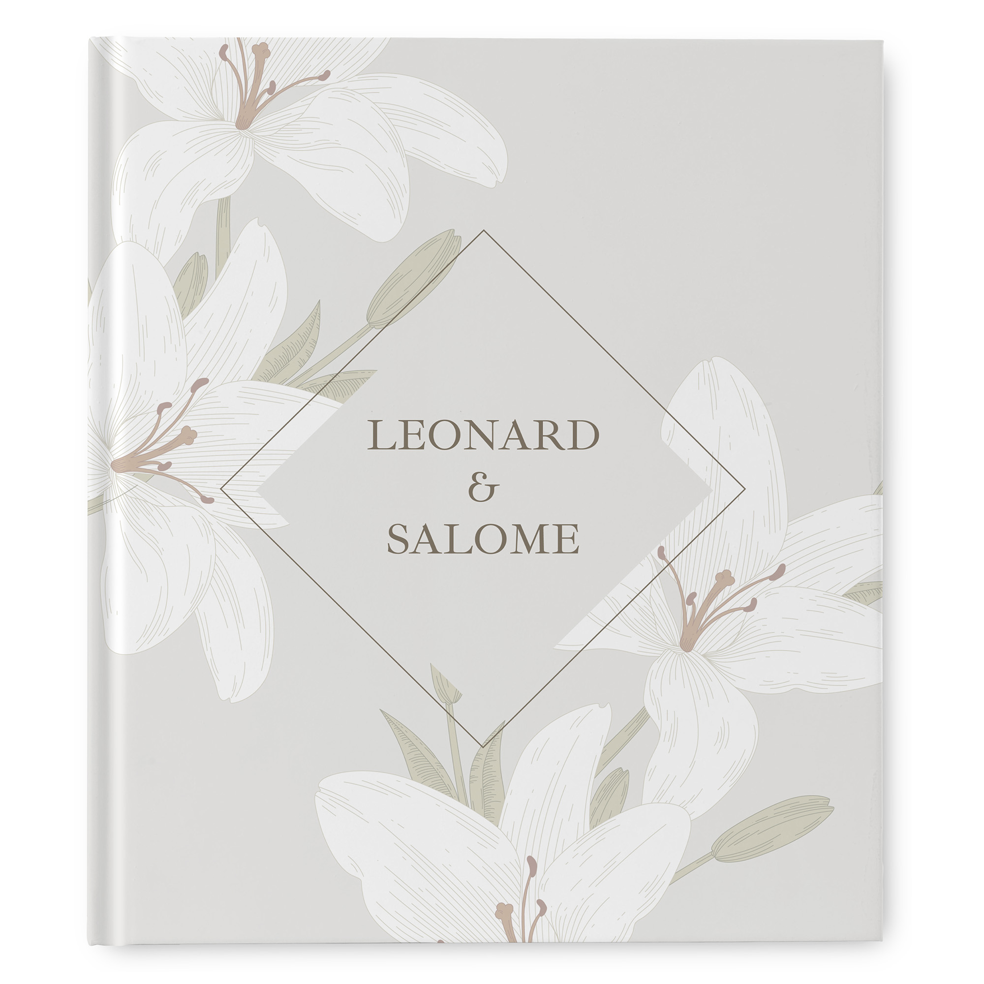 Gästebuch Hochzeit - Floral "white lily"