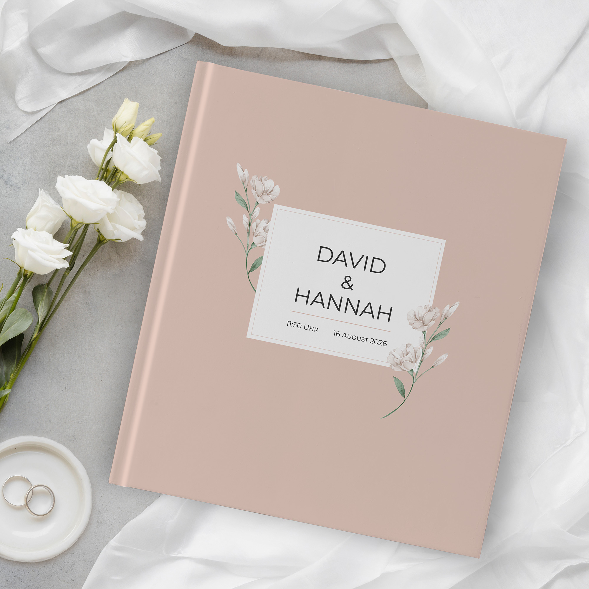 Gästebuch Hochzeit - Floral "neutral florals"