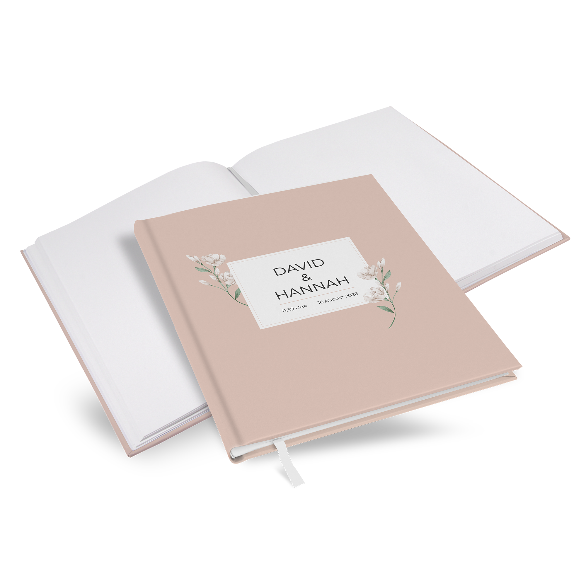 Gästebuch Hochzeit - Floral "neutral florals"