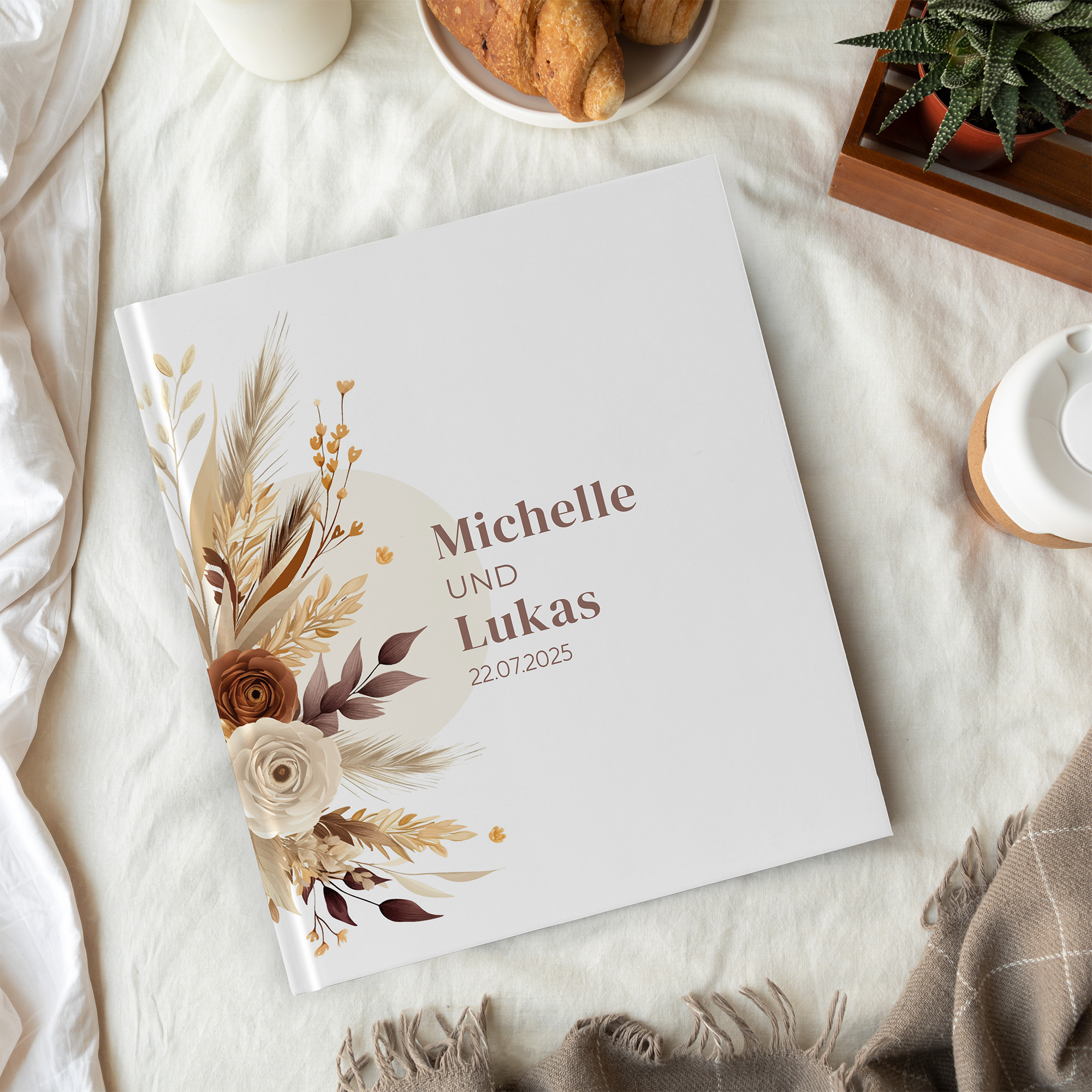 Gästebuch Hochzeit - Boho "earth bouquet"