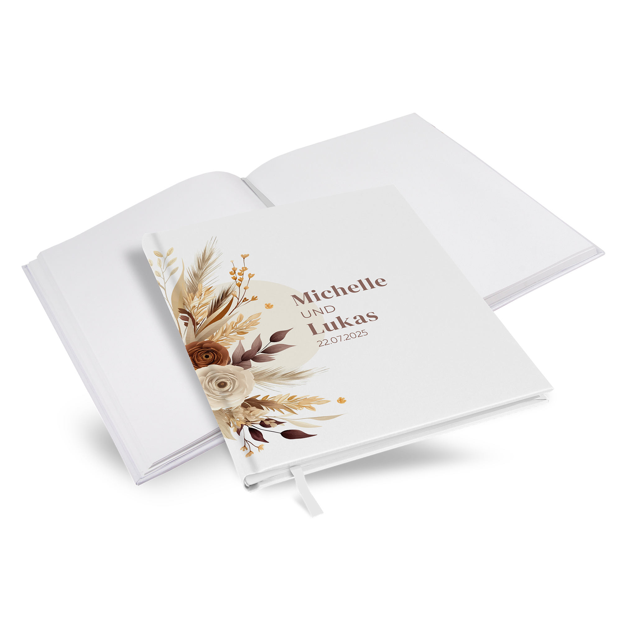 Gästebuch Hochzeit - Boho "earth bouquet" - GBH-25001-B-04