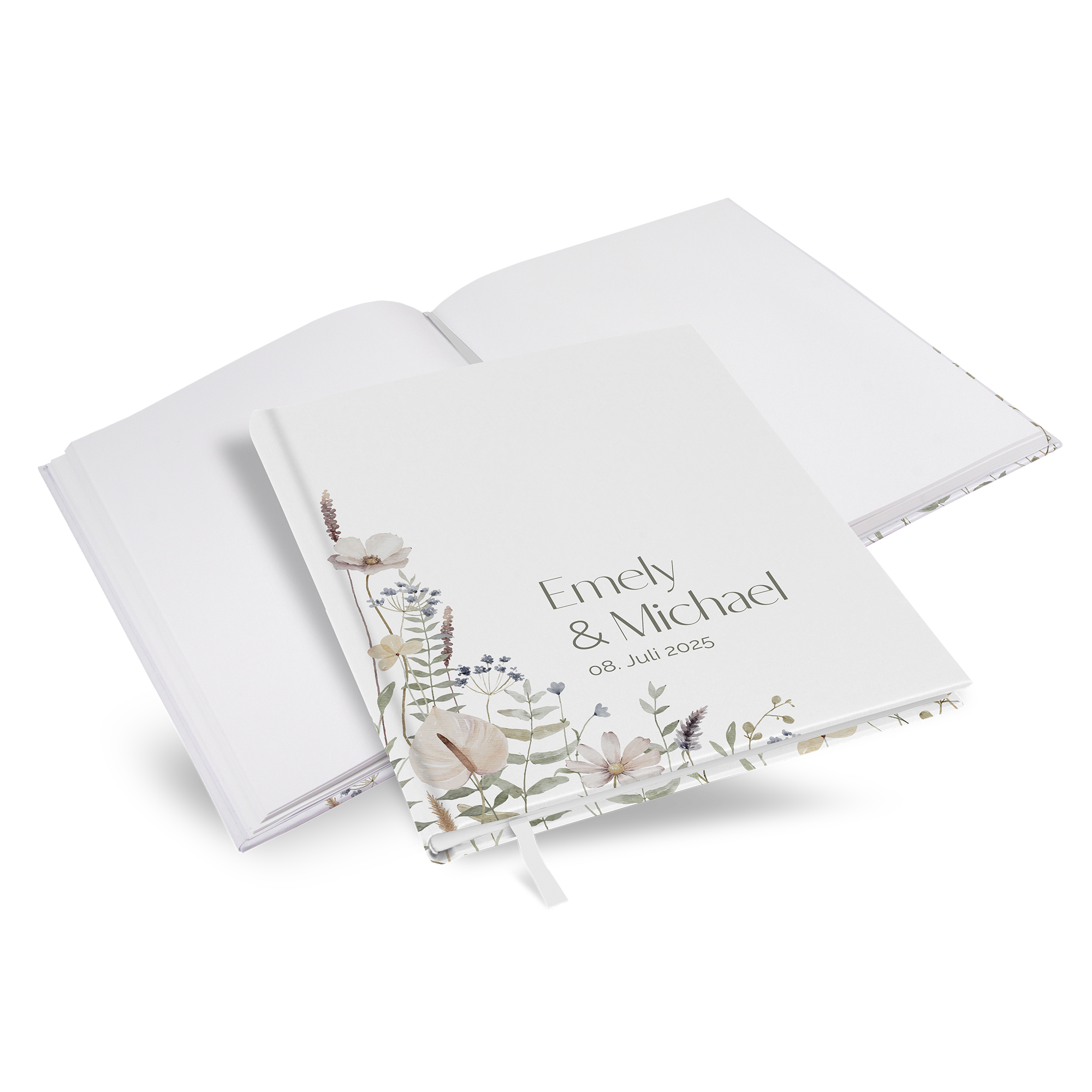 Gästebuch Hochzeit - Boho "pastell bloom" - GBH-25001-B-08