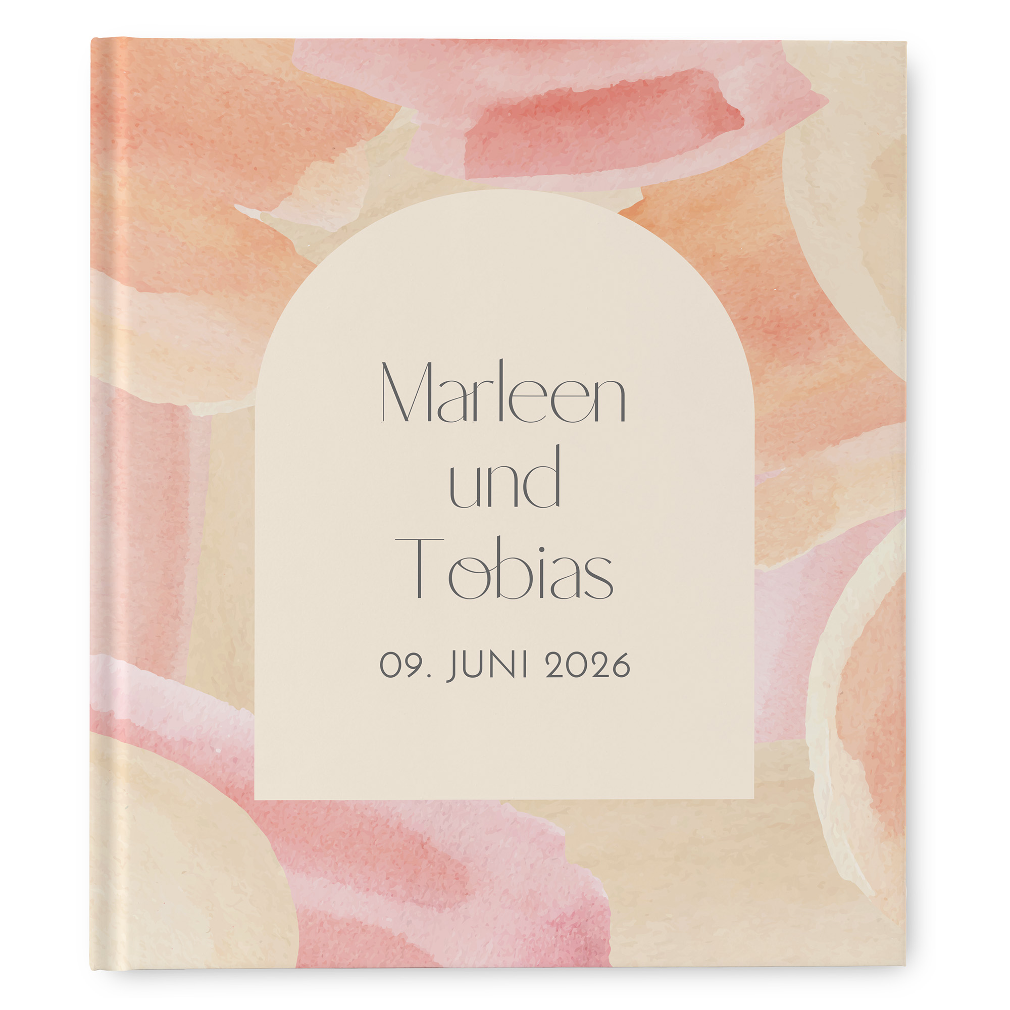 Gästebuch Hochzeit -  Aquarell  "sunset stroke"